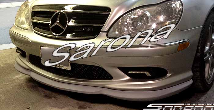 Custom Mercedes S Class  Sedan Front Lip/Splitter (2000 - 2006) - $399.00 (Part #MB-017-FA)